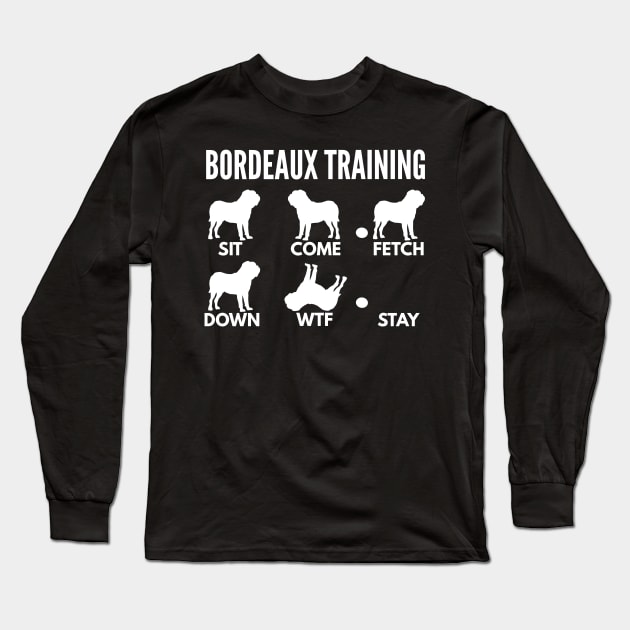 Dogue de Bordeaux Training French Mastiff Tricks Long Sleeve T-Shirt by DoggyStyles